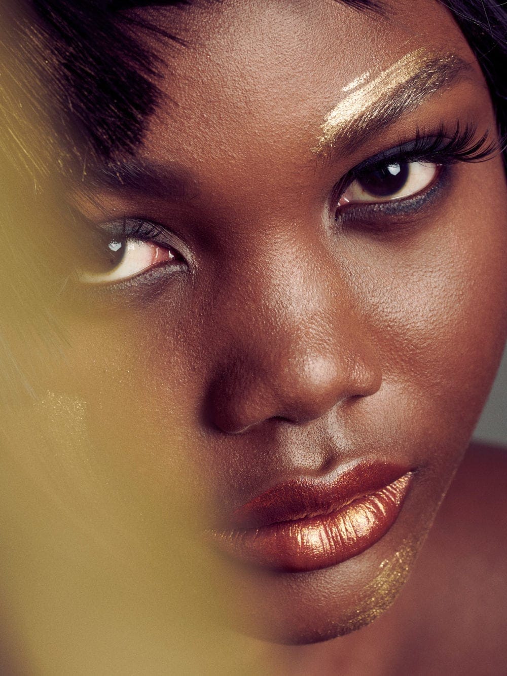 Emblazoned - beauty editorial Image for Ellements magazine photographed by London beauty photorapher John Sansom