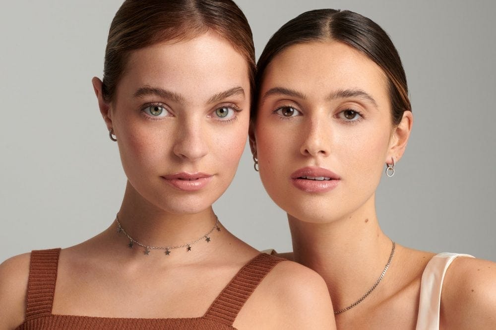 Commercial Jewellery Necklace Earring Two Models