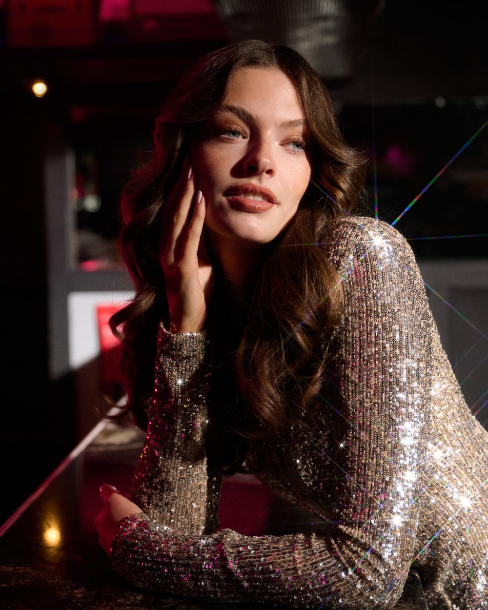 Sallyanne Clarke for ELLE Croatia in Disco Dreamer, a super fun editorial story for party season by fashion photographer John Sansom