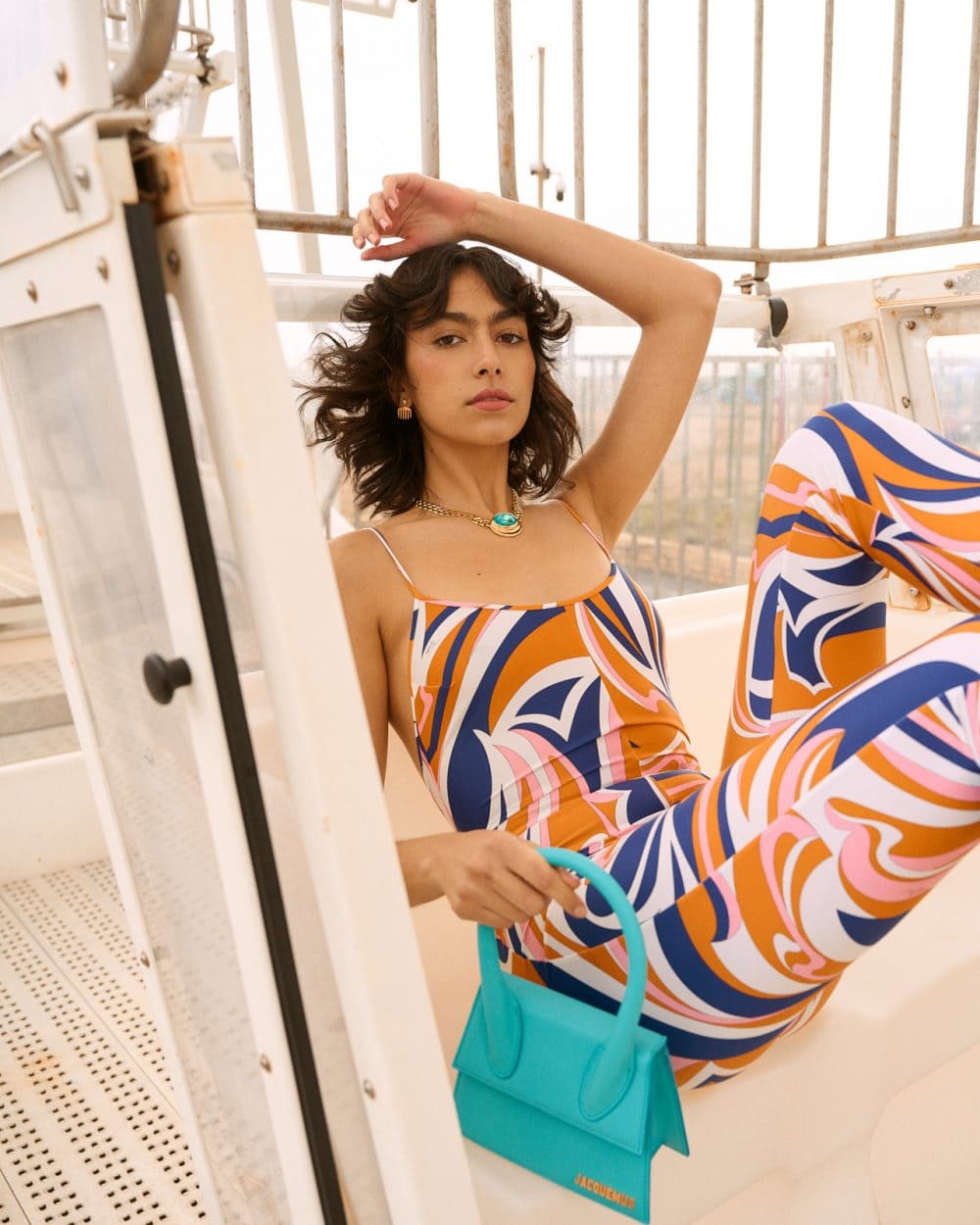 john sansom fashion photographer london elle magazine funfair ferris wheel