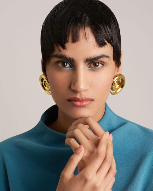 John Sansom Fashion Photographer GRAZIA Magazine gold earrings