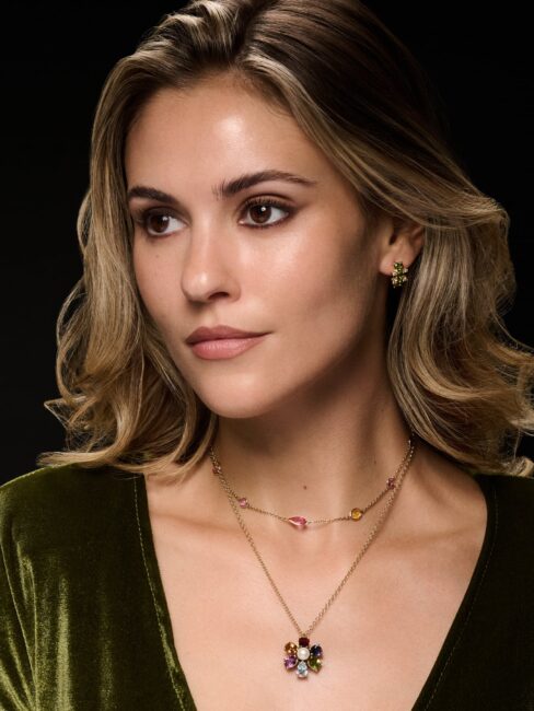 jewellery photography london model wearing necklace and ear rings