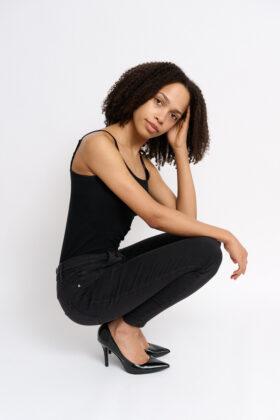 Model polaroids example photographed in London